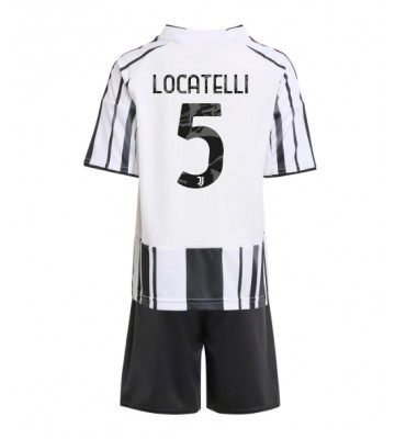 Juventus Manuel Locatelli #5 Hemmaställ Barn 2025-26 Kortärmad (+ Korta byxor)